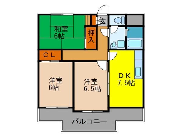 メゾングリ－ンヒルの物件間取画像